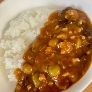 ミートソースがカレーに変身☺︎